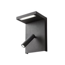 Redo 01-1500 AGOS AP LED interiérové nástenné svietidlo 1x6W+1x3W 3000K USB port čierna 415lm+173lm