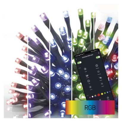 EMOS D4ZR02 GoSmartLED Vánoční řetěz 12m 64 módů svícení, multicolor IP44