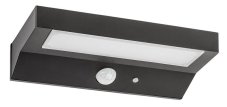 RABALUX 77023 Korana solárne nástenné svietidlo reflektor LED 6W/450lm 4000K IP44 čierna, biela, súmrakový a pohybový senzor