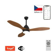 Immax 07141-B NEO LITE FRESCO stropní ventilátor LED D1200mm 18W/1500lm 3000-4000-6000K černá,hnědá, dálkové ovládání