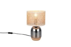 TRIO 564900157 TARA stolní lampička V320mm 1xE27 chromová, přírodní