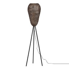 TRIO 465300104 ZIVA stojacia lampa V1400mm 1xE27 čierna, starožitná mosadz