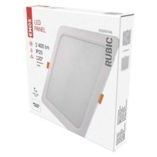 Emos ZD2452 LED RUBIC stropné vstavané klasické svietidlo štvorec 220 × 220 × 26 mm 24W 2400lm 4000K biela