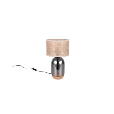 TRIO 564990157 TARA stolná lampa V430mm 1xE27 chrómová, prírodná