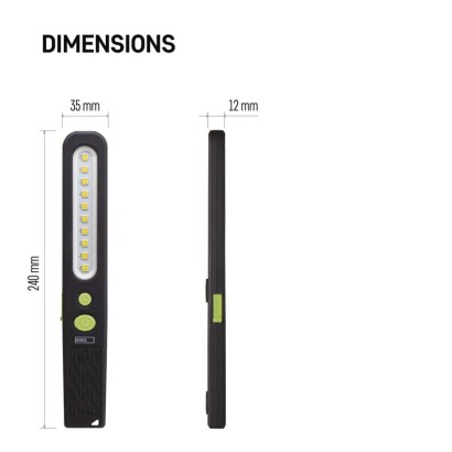 EMOS P4538 LED nabíjecí pracovní svítilna 700lm Li-Ion USB C zeleno-černá