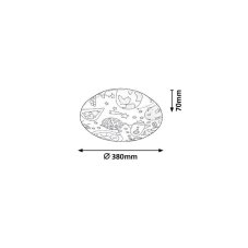 RABALUX 3417 Hanka LED stropné svietidlo 380mm 24W/1560lm 3000K viacfarebné