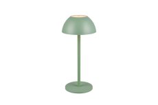 TRIO Reality R54106149 RICARDO vonkajšia dotyková stolná lampa SMD LED V300mm 1,7W/240lm 3000K IP54 pistáciová, nabíjateľná batéria, USB-C port
