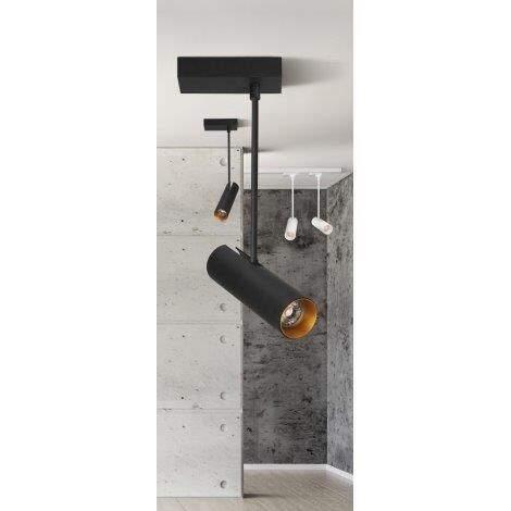 AZzardo AZ3517 Technoline LENS ROUND BLACK / BLACK přisazené bodové svítidlo / spot 1xGU10 35W IP20 černá / černá