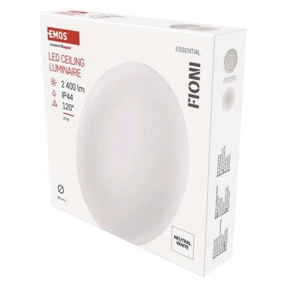 Emos ZM1122 LED FIONI stropní/nástěnné přisazené klasické svítidlo kruh průměr 390 × 80 mm 24W 2400lm 4000K bílá