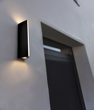 LUTEC 5192701330 LEO exteriérové nástenné svietidlo LED 14,5W 750lm 3000K IP54 matná čierna