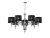 AZZARDO AZ0500 DECOline IMPRESS 7 BLACK stropné závesné svietidlo 7xE27 50W IP20 čierna