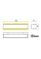 REDO 90405 DASH exteriérové nástenné svietidlo SMD LED 15,5W 795lm 3000K IP65 biela