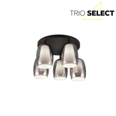 TRIO SELECT 617500554 BARRET stropné svietidlo D480mm 5xE14 čierna matná, dymová