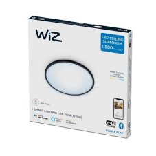 Philips WiZ Tunable white 8719514338036 SuperSlim stropní svítidlo LED 16W/1600lm 2700-6500K černá stmívatelné