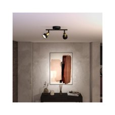 Philips 8720169299894 Conduit stropné bodové svietidlo/spot 2xGU10 čierna, mosadzná, ClickFix
