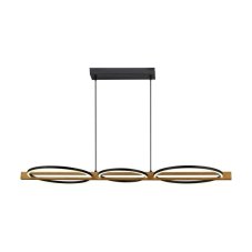 ITALUX PND-55362-40W-WO Natano závesné svietidlo LED 38W/1600lm 3000K čierna, drevo