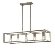 Searchlight 2415-5SI Heaton závesné svietidlo E27 5 x 60W