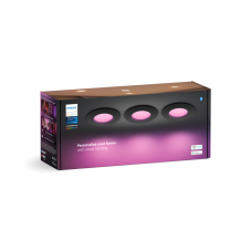 Philips Hue White and color ambiance 8720169264793 Slim downlight S zápustné svítidlo D90mm LED 8,3W/1000lm 2200-6500K+RGB IP44 černá 3-set