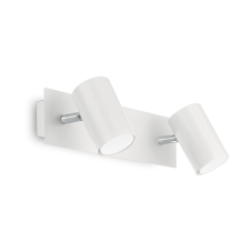 Nástenné svietidlo Ideal lux 156736 SPOT AP2 BIANCO 2xGU10 50W biela