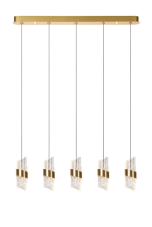 LUCIDE 13496/35/02 KLIGANDE závesné svietidlo LED 5x7,8W/5x620lm 2700K mosadzná