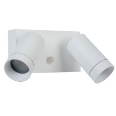 LUCIDE 09831/02/31 TAYLOR exteriérové nástenné svietidlo so senzorom GU10 2x50W IP54 biela