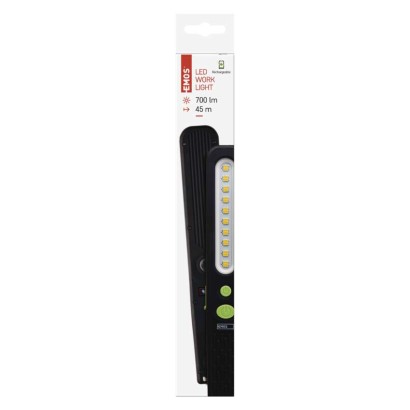 EMOS P4538 LED nabíjecí pracovní svítilna 700lm Li-Ion USB C zeleno-černá