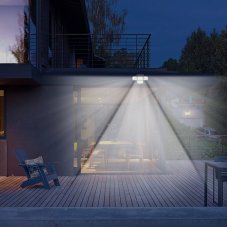 Immax 08481L IMMAX CLOVER vonkajšie solárne nástenné svietidlo LED 5W/430lm 6000K, IP65, PIR senzor, čierna