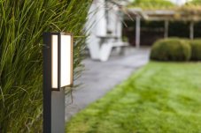 LUTEC 7193001118 QUBO záhradný LED stĺpik 17,3W 3000K IP54 tmavá šedá