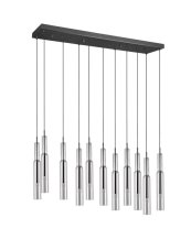 TRIO SELECT 344511120 LUCENT závesné svietidlo SMD LED 11x3W/280lm 2300+3000+4000K čierna chrómová, priehľadná, switchdimmer
