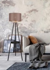 TRIO Reality R41561032 COLETTE stojacia lampa V1525mm 1xE27 čierna matná, šedohnedá