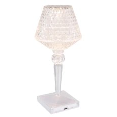GLOBO 28070 GIXI stolná lampička V260mm LED 1,5W/50lm 2700+4000+6500K efekt číreho krištáľu, vrátane batérie 800 mAh 3,7V, USB kábel