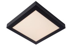 LUCIDE 28117/30/30 BRICE štvorcové stropné stmievateľné kúpeľňové LED svietidlo 30W IP44 čierna