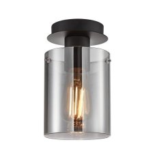 ITALUX SPL-5581-1SC-BK-SG Sardo stropné svietidlo 1xE27 D130mm čierna, šedá
