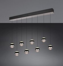 TRIO SELECT 344410807 ORBIT závesné svietidlo SMD LED 8x8W/8x960lm 2300+3000+4000K čierna, nikel matný, schwitchdimmer