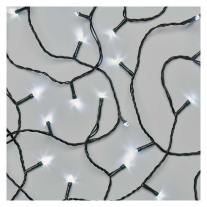 D4AC04 EMOS CLASSIC vánoční řetěz 180 LED, zelený drát, 18m, časovač, studená bílá, IP44