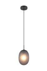TRIO 364200154 FACETTE závesné svietidlo D170mm 1xE27 čierna matná, dymová