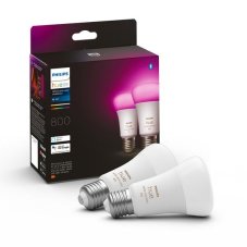 Philips Hue White and color ambiance 8719514328365 LED žiarovka E27 6,5W/800lm 2000-6500K+RGB bluetooth 2-set