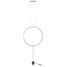 REDO 01-2199 SLICK závěsná/stojací lampa D815mm LED 28W/1735lm 3000K černá