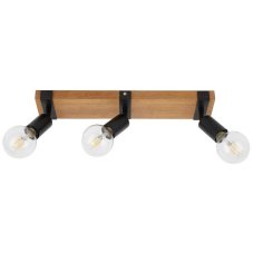 ITALUX SPL-2079-3 Molini stropné bodové svietidlo/spot 3xE27 čierna, drevo