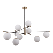 ITALUX PND-43660-9 Stelia závesné svietidlo 9xE14 D1280mm čierna, starožitná bronzová, biela