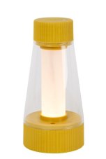 LUCIDE 45500/01/44 LORALI dotyková stolná lampička V160mm LED 1,2W/110lm 2600-3000K IP44 okrová žltá, nabíjateľná batéria, 3StepDIM