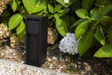 LUTEC 9702203012 MAINS vonkajšia zásuvková skrinka (bez kolíkového uzemnenia) max. 3500W IP54 matná čierna