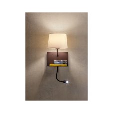 Redo 01-1808  TOMO AP nástěnné interiérové svítidlo 1X42W E27 + 1X3W 225lm LED USB port bronzová