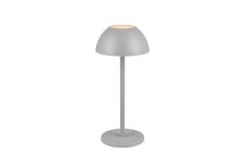 TRIO Reality R54106177 RICARDO vonkajšia dotyková stolná lampa SMD LED V300mm 1,7W/240lm 3000K IP54 šedá, nabíjateľná batéria, USB-C port