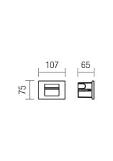 Redo 9547 INNER zápustné nástenné svietidlo LED 3W POWER LED CREE 117lm IP65