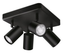 Philips Wiz Colors 8719514554573 IMAGEO stropné bodové svietidlo/spot 4xGU10 4x5W/345lm 2200-6500K+RGB čierna