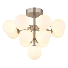 GLOBO 56143-13ND GRAPPY stropné svietidlo D560mm 13xG9 matný nikel, biela