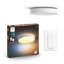 Philips HUE LED White Ambiance 41166/31/P6 Devere L kúpelňové stropné svietidlo 33,5W 4300lm 2200-6500K IP44 42,5cm biele stmievateľné BlueTooth + HUE Switch