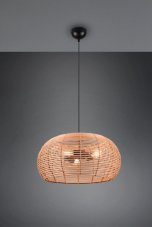 TRIO 312200336 INGA závesné svietidlo 3xE27 D500mm čierna matná, prírodná