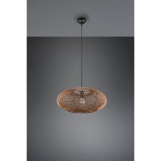TRIO 312300136 HEDDA závesné svietidlo D520mm 1xE27 matná čierna, sisal
